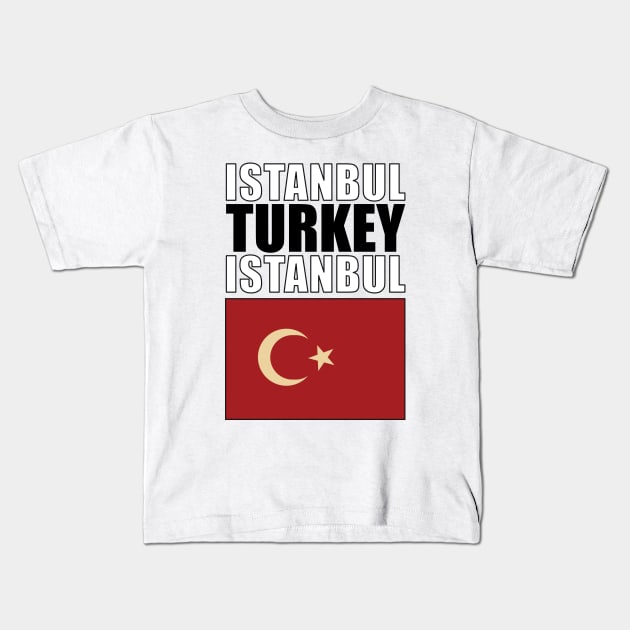 Flag of Turkey Kids T-Shirt by KewaleeTee